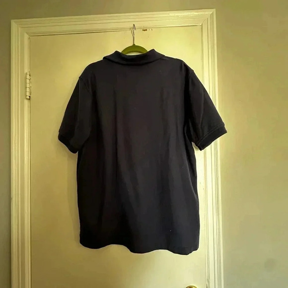 LL Bean Mens Size L Traditional Fit 100% Cotton Polo Shirt Navy Short Sleeve. - Picture 2 of 10